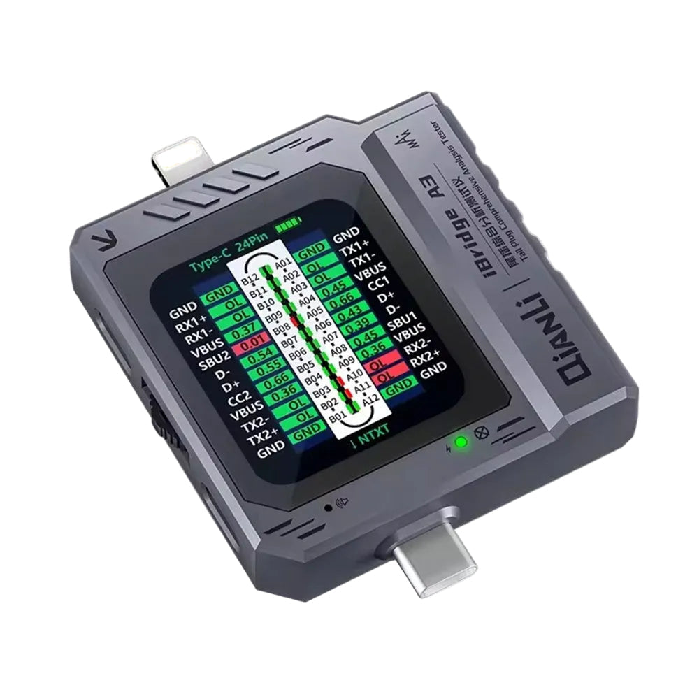 QianLi iBridge A3 Port Tester for Type-C / 8-Pin Interface - Automatic Recognition Analyzer and Diagnostic Tool Phone Repair Tools FoneFunShop