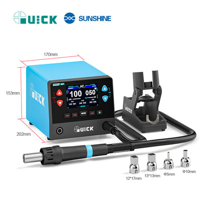 QUICK M7 110v 1000W Intelligent Lead-free Soldering Station 9-channel Intelligent Desoldering Solder FoneFunShop