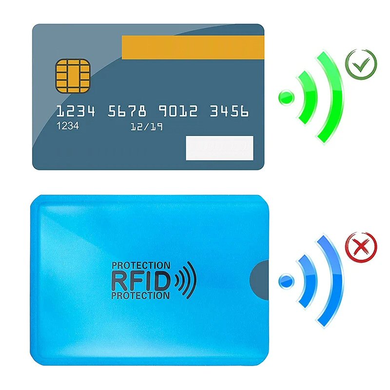 RF ID Shield For Bank Card Contactless NFC Protection Sleeve 5Pcs Wallet Friendly FoneFunShop