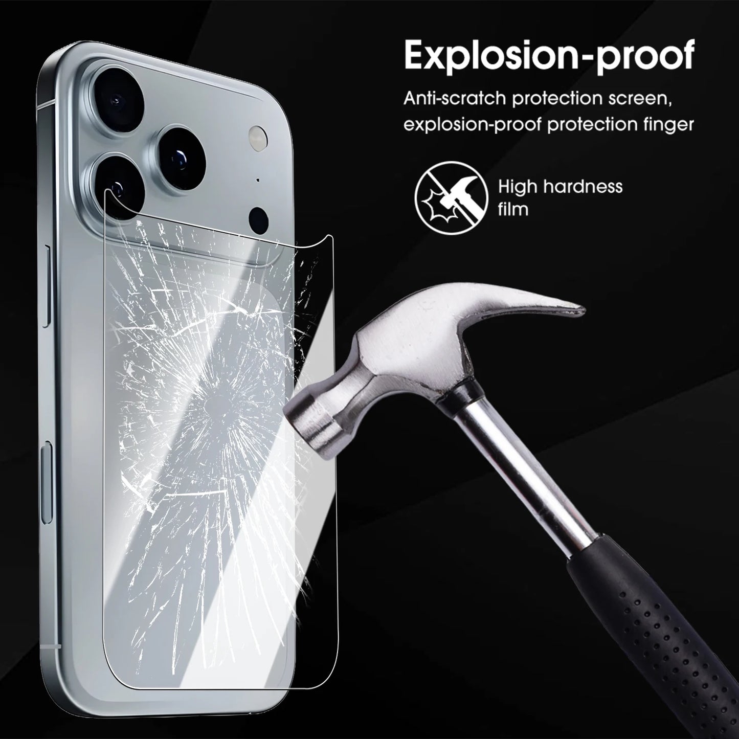 Back Protector For iPhone 17 Pro Rear Tempered Glass Protection Screen Protector FoneFunShop