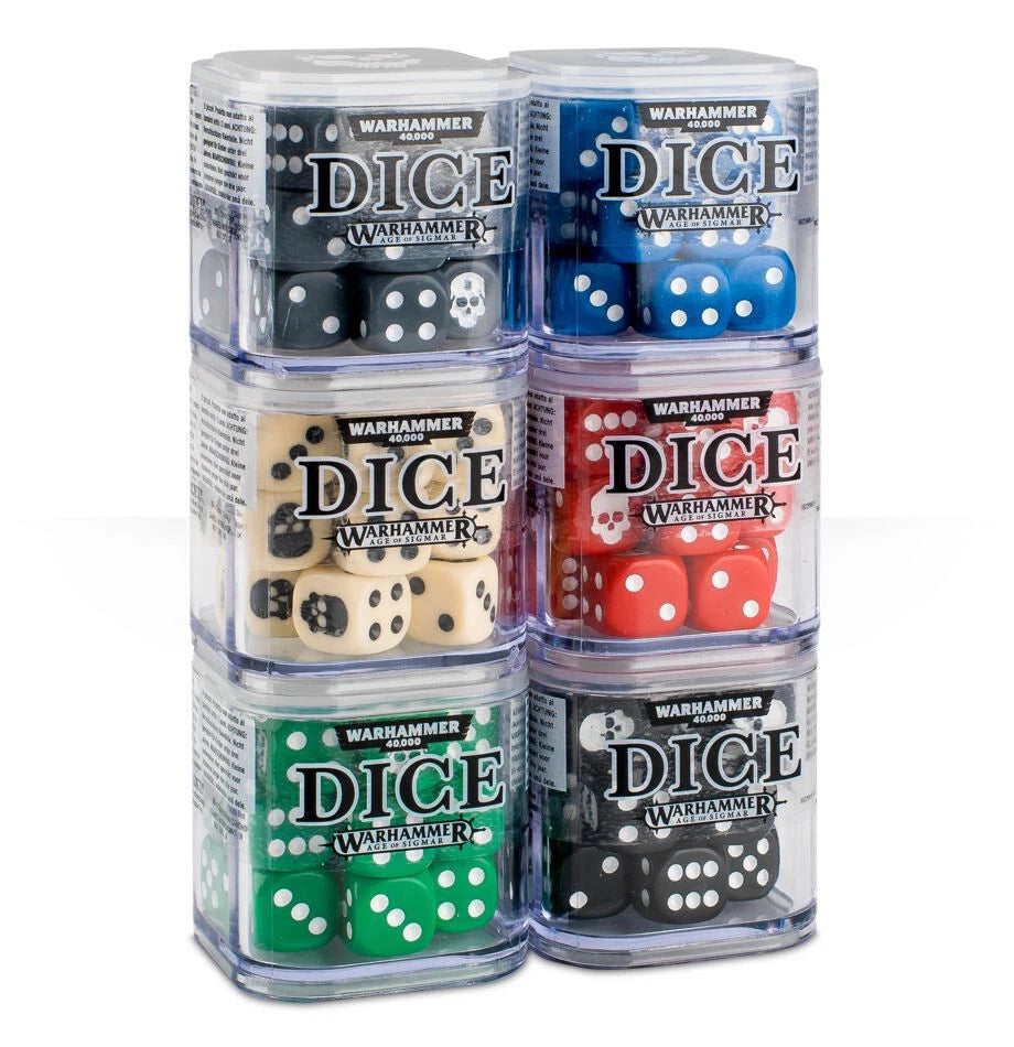 Citadel 12mm Dice Cube 20pc Set For Warhammer 40K - 1 x Cube (Random Colour) (65-36) Glue FoneFunShop