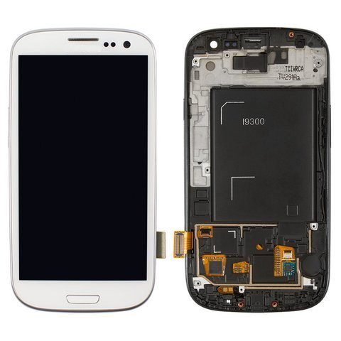 Lcd Screen For Samsung i9300 S3 Marble White And Digitizer Full Unit Screen FoneFunShop