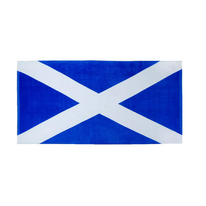 100% Cotton Scottish Flag Saltire Saint Andrews Printed Beach Towel