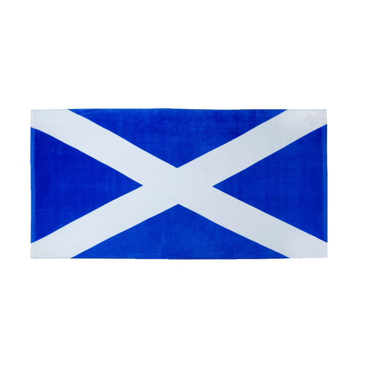 100% Cotton Scottish Flag Saltire Saint Andrews Printed Beach Towel Towel FoneFunShop