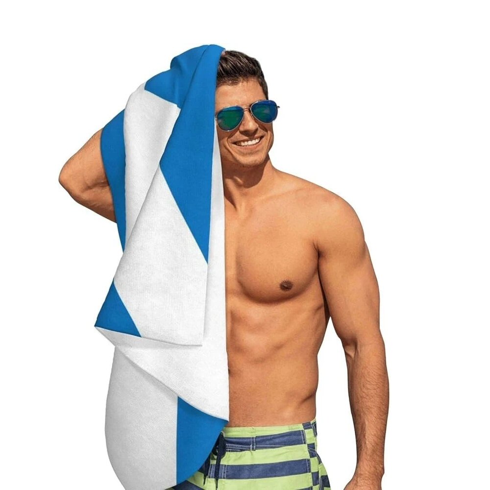 100% Cotton Scottish Flag Saltire Saint Andrews Printed Beach Towel