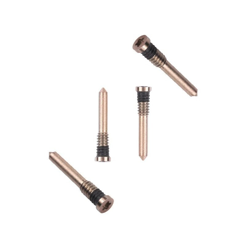 Set of 4 Bottom Screws For iPhone 11 12 13 14 15 16 17 in Gold FoneFunShop