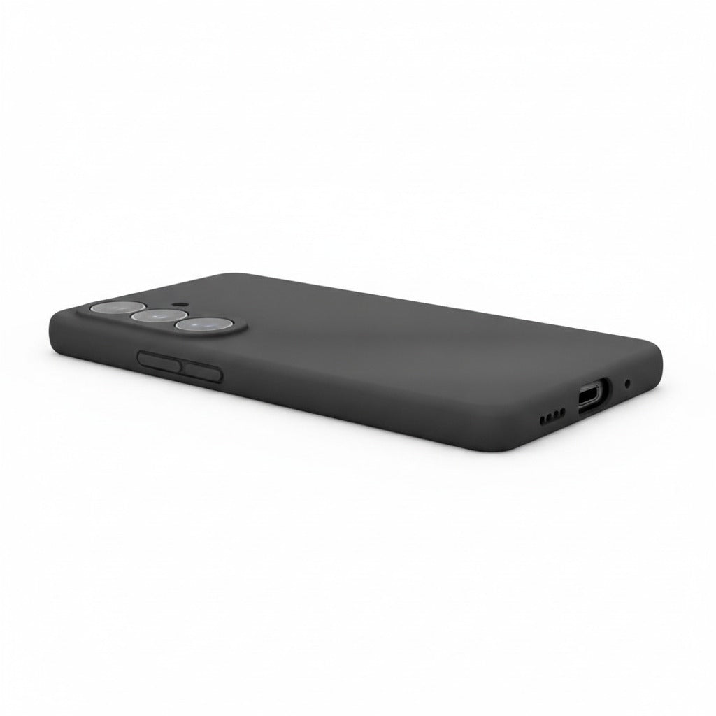 Silicone Case for Samsung Galaxy S25 SM-S931B Matte Black Slim Phone Cover Case Cover FoneFunShop