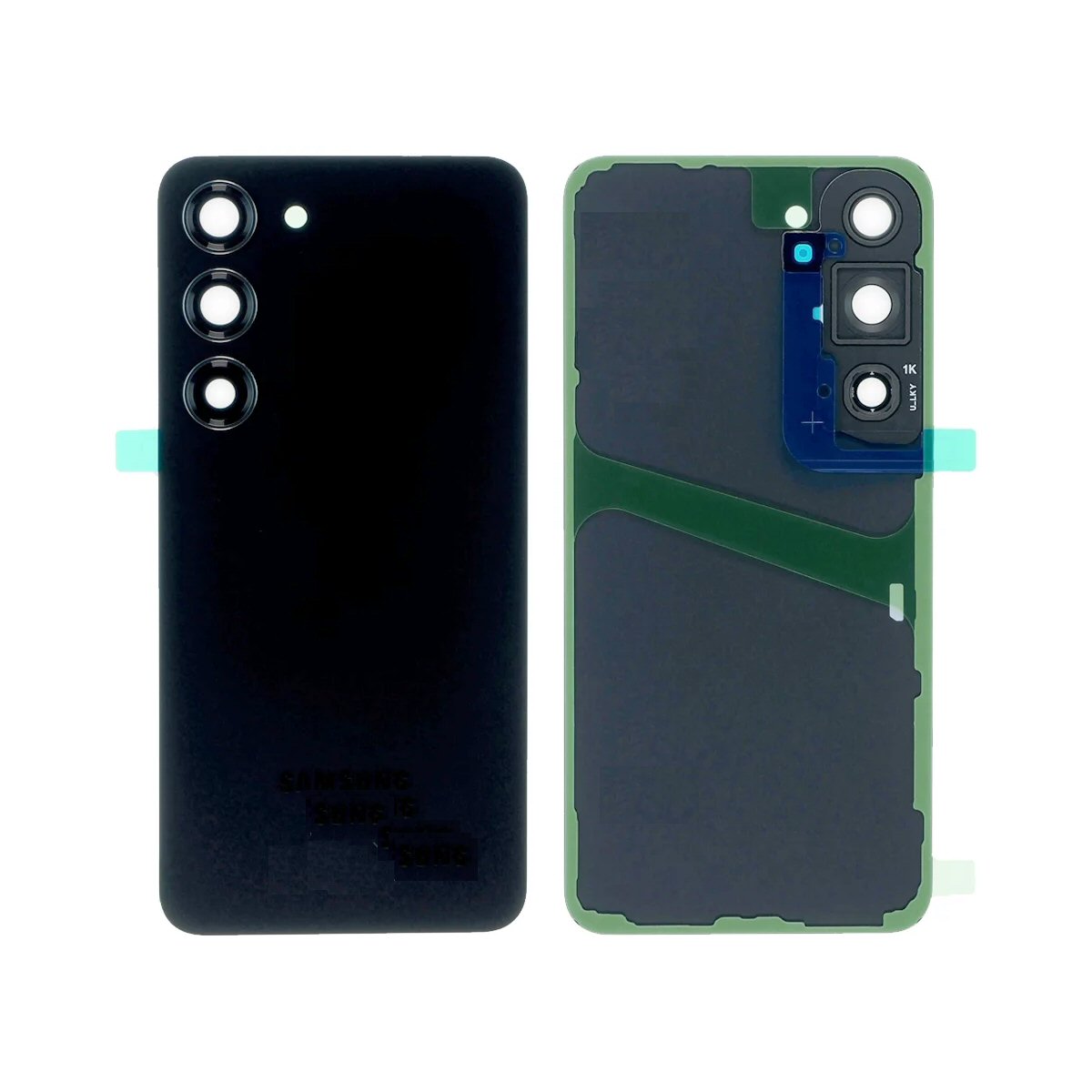 Glass Back For Samsung Galaxy S23 Battery Cover in Phantom Black Back Glass FoneFunShop