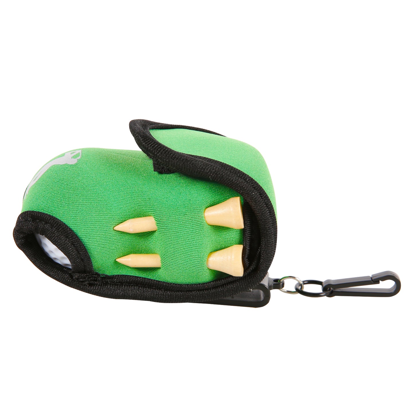 Golf Ball Carry Bag with Clasp Holds 2 Balls & Tees Trouser Attachment Green Golf Accessorise FoneFunShop