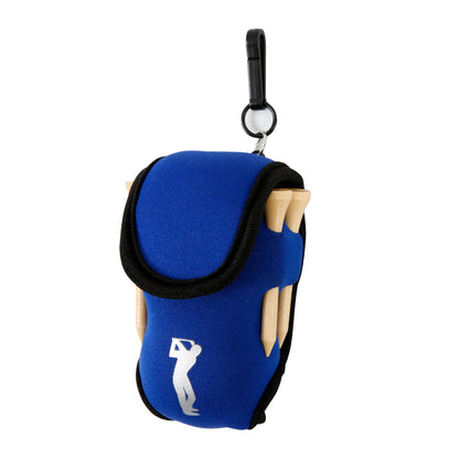 Golf Ball Carry Bag with Clasp Holds 2 Balls & Tees Trouser Attachment Blue Golf Accessorise FoneFunShop
