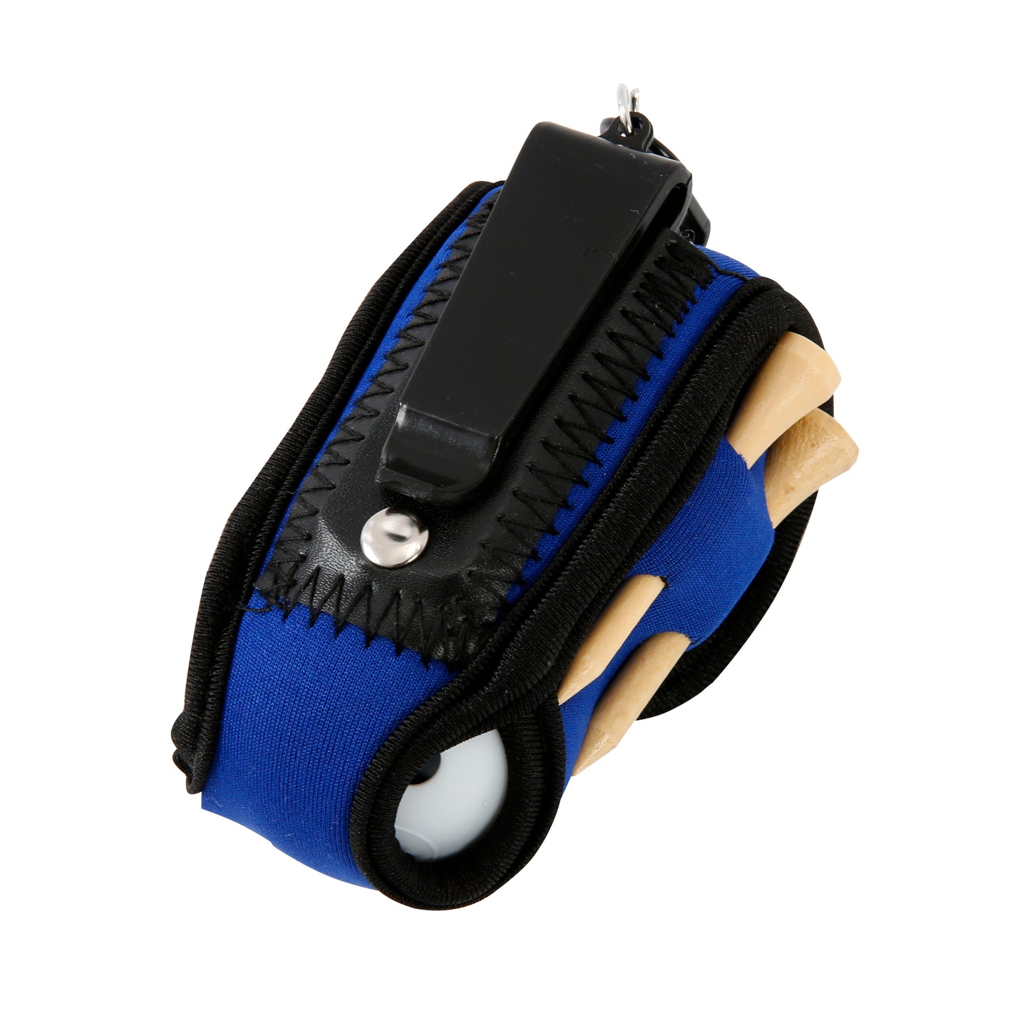 Golf Ball Carry Bag with Clasp Holds 2 Balls & Tees Trouser Attachment Blue Golf Accessorise FoneFunShop