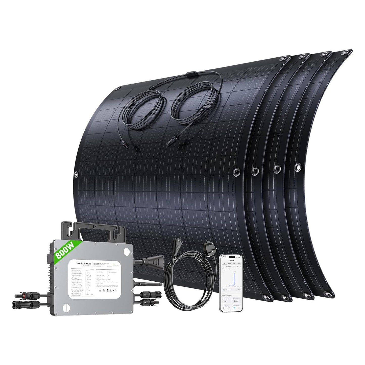 800W Plug In Solar Panel Kit 4 x 240W Panels with Micro Inverter Solar Kit FoneFunShop