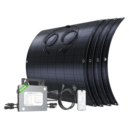 800W Plug In Solar Panel Kit 4 x 240W Panels with Micro Inverter Solar Kit FoneFunShop