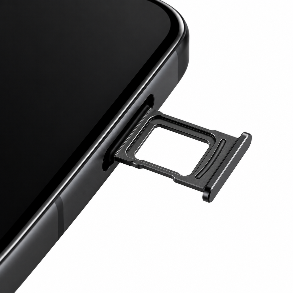 Sim Tray For iPhone 18 Pro and 18 Pro Max Single Card Holder Black