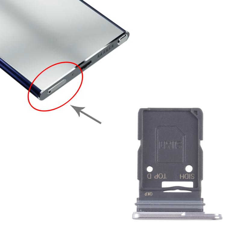 Single SIM Card Tray for Samsung Galaxy S26 Ultra in Silver Shadow Sim Tray FoneFunShop