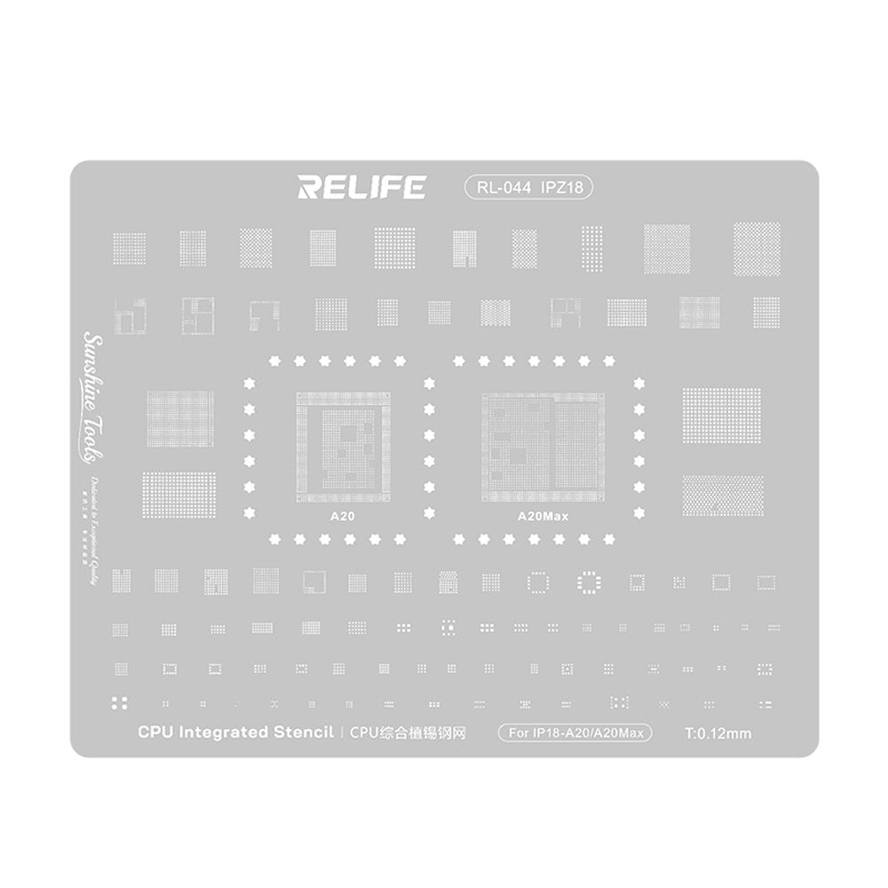 Reballing Stencil For IP18 Series Relife RL-044 For A20 and A20 Max Chipsets Stencil FoneFunShop