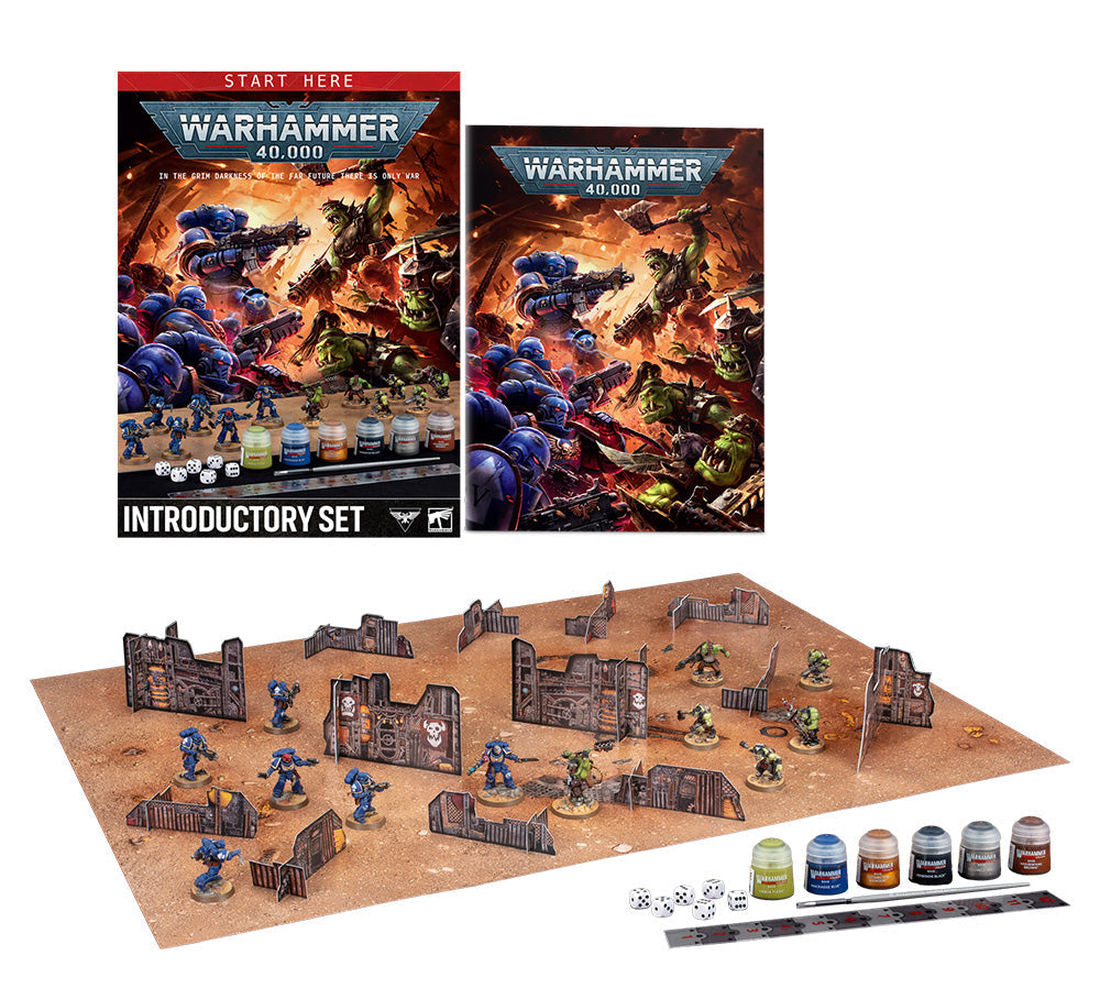 Warhammer 40,000 Introductory Set (40-04) - retail box front - Space Marines vs Orks