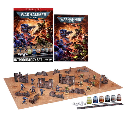 Warhammer 40,000 Introductory Set (40-04) - retail box front - Space Marines vs Orks
