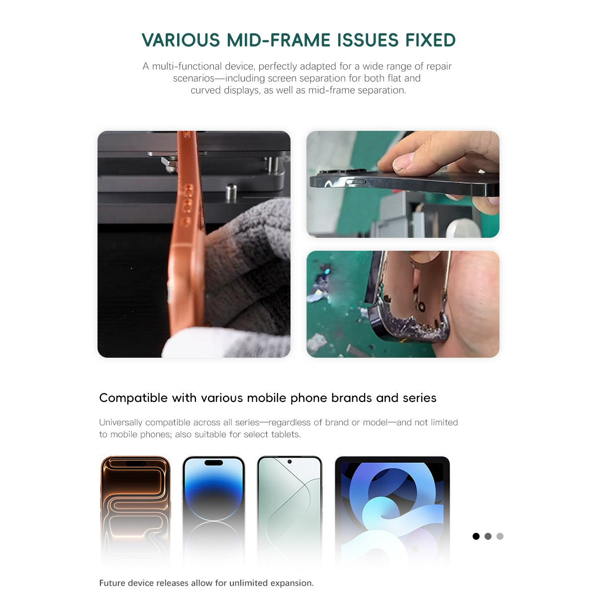 Frame Straightening Tool For Phone Repair TBK-215B 3-in-1 Corner, Edge and Chassis