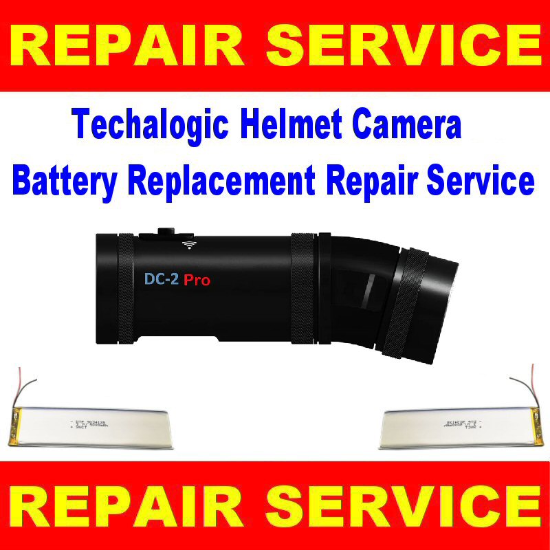 Techalogic FHD 1080p Dual Recording Helmet Camera DC-2 Pro Battery Replacement Repair Service Battery FoneFunShop