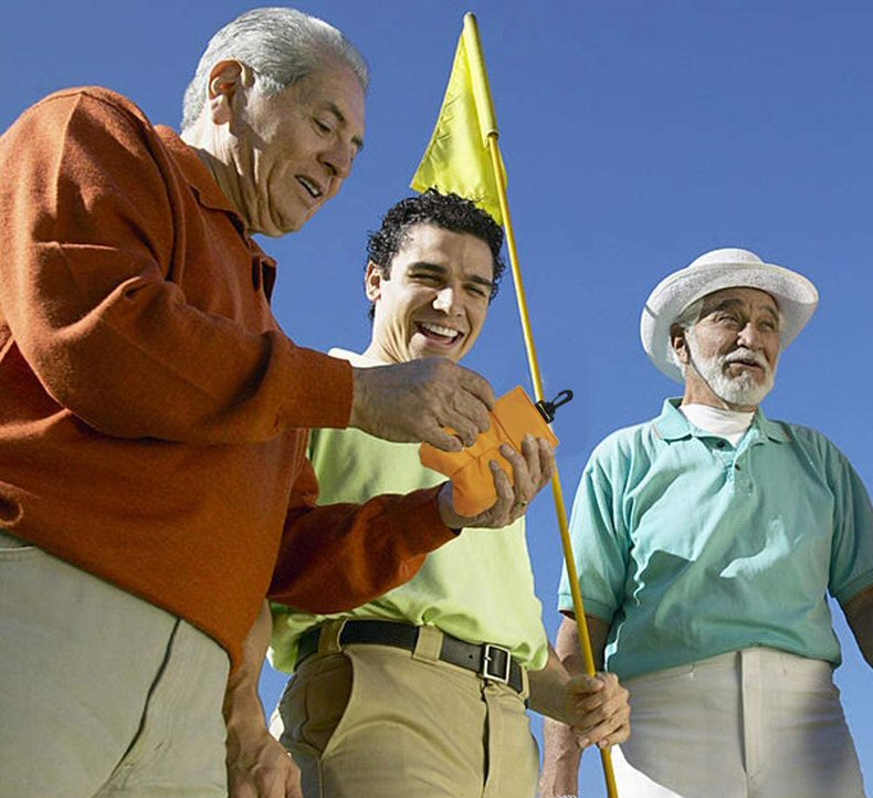 Golf Tee and Ball Holder with Carabiner Hook Holder Clasp in Yellow Golf Accessorise FoneFunShop