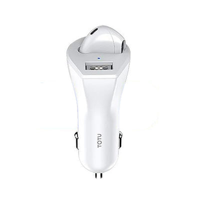 Car Charger With Bluetooth Earpiece TOTU Earpiece FoneFunShop