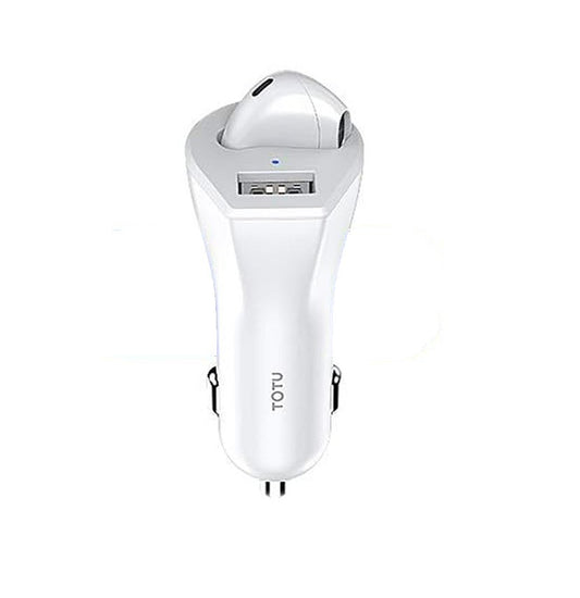 Car Charger With Bluetooth Earpiece TOTU Earpiece FoneFunShop