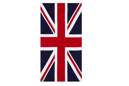 Union Jack Beach Towel 100% Cotton British Flag Printed Design Towel FoneFunShop