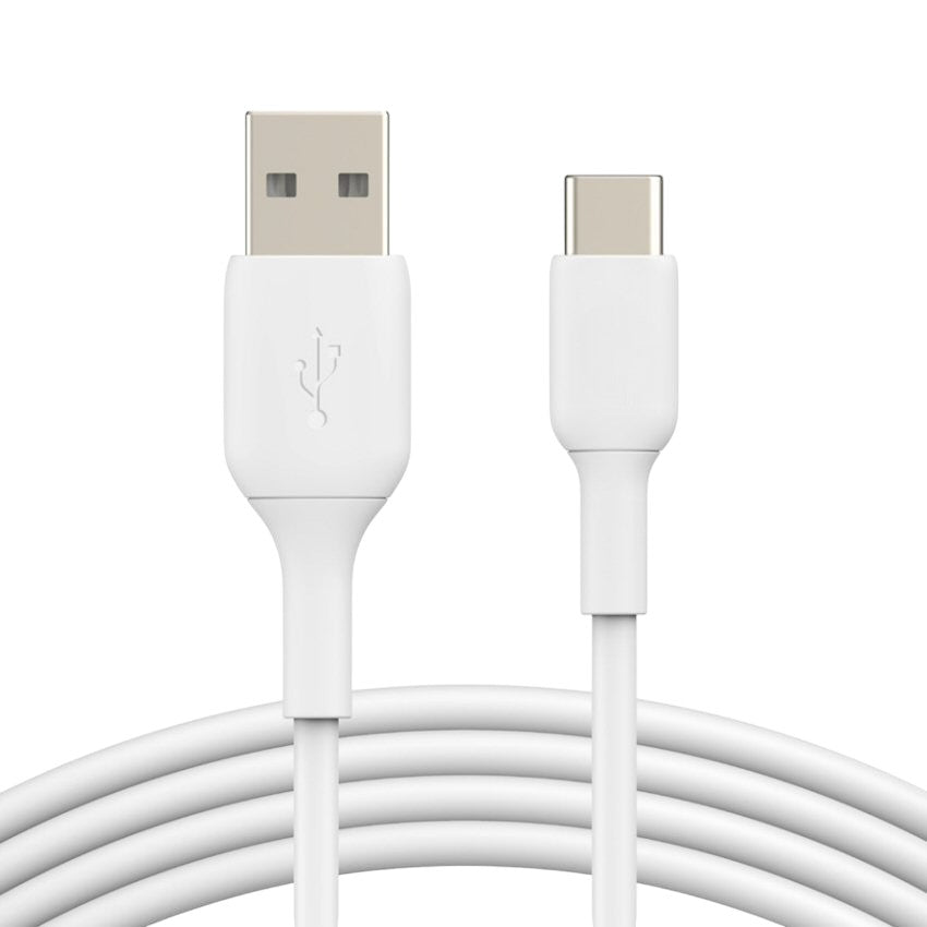 USB-A to USB-C Cable 2.4A Fast Charge 1M White Cable FoneFunShop