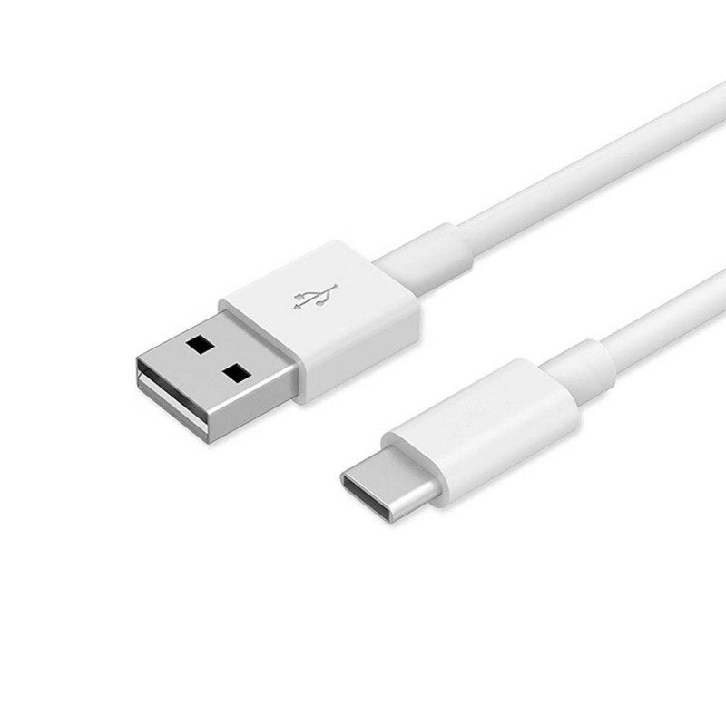 USB-A to USB-C Cable 2.4A Fast Charge 1M White Cable FoneFunShop