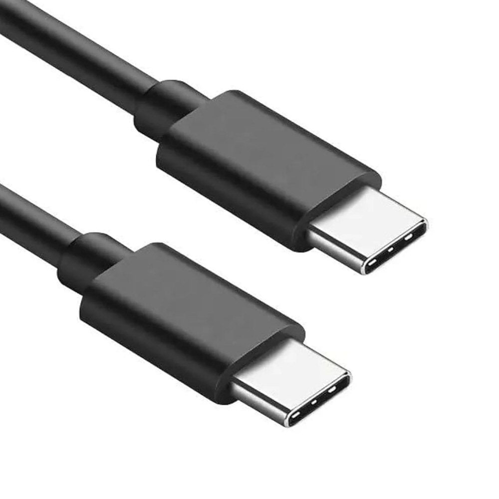 USB-C to USB-C Cable 2.4A Fast Charge 1M Black Cable FoneFunShop