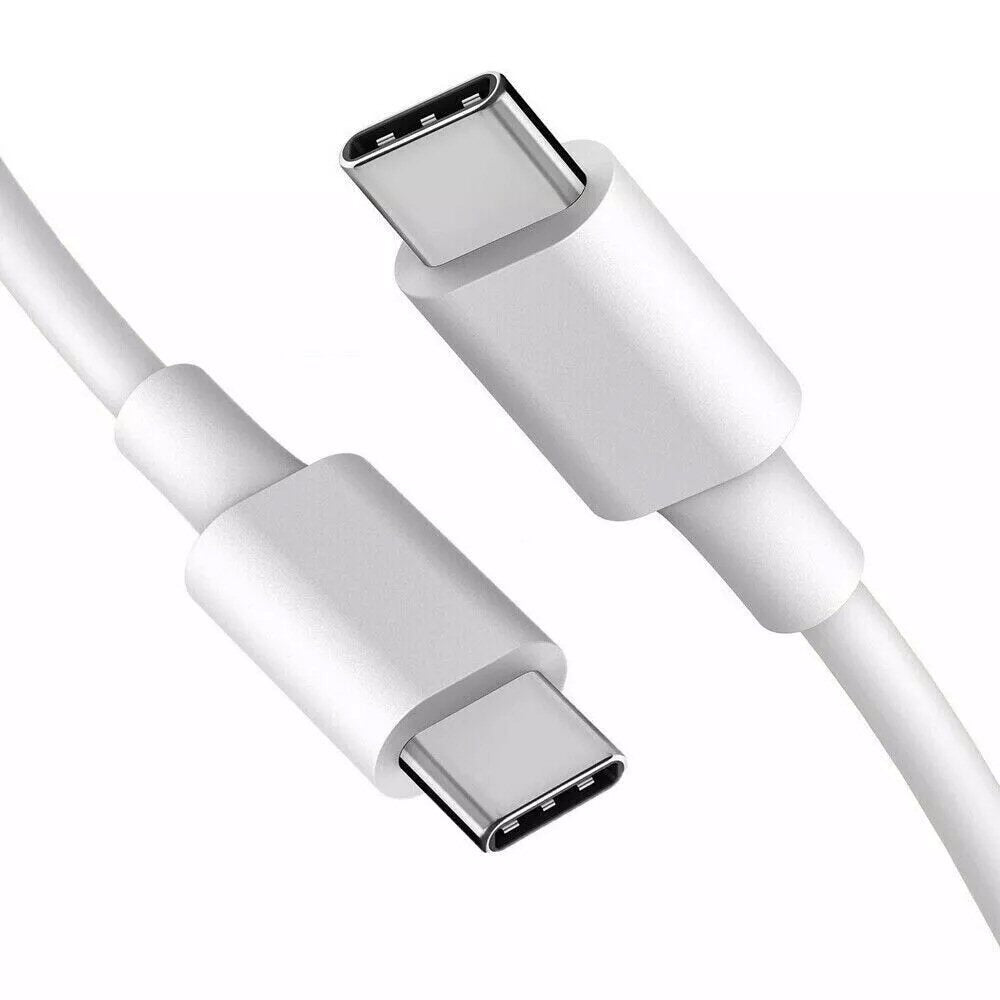 USB-C to USB-C Cable 2.4A Fast Charge 1M White Cable FoneFunShop
