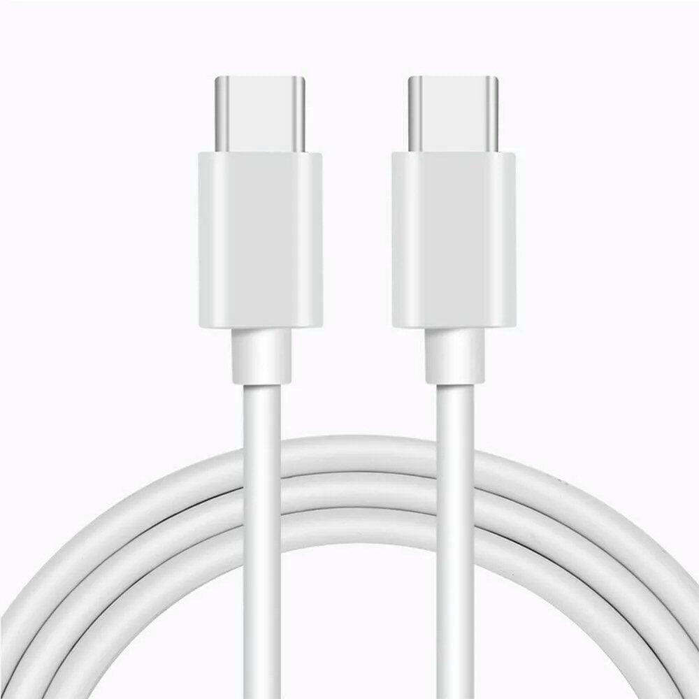 USB-C to USB-C Cable 2.4A Fast Charge 1M White Cable FoneFunShop