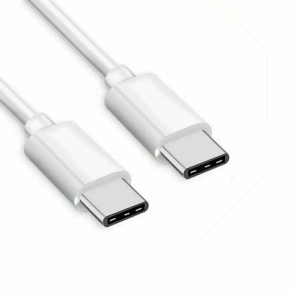 USB-C to USB-C Cable 2.4A Fast Charge 1M White Cable FoneFunShop