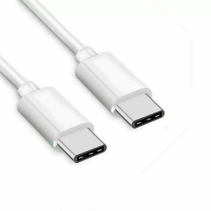 USB-C to USB-C Cable 2.4A Fast Charge 1M White Cable FoneFunShop