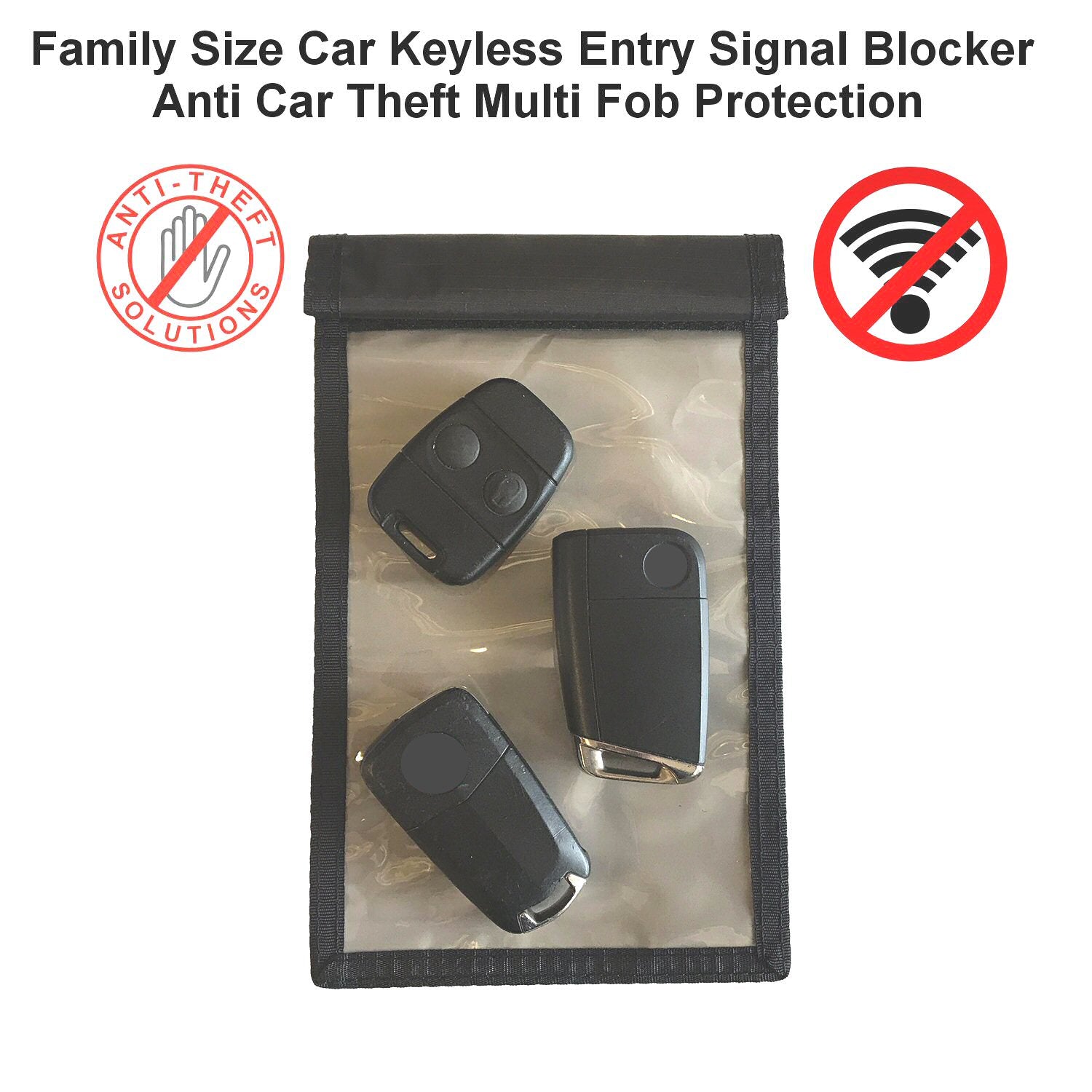 Family Sized Car Key Faraday Bag Signal Blocker for Keyless Car Fob Anti-Theft Protection Protector FoneFunShop