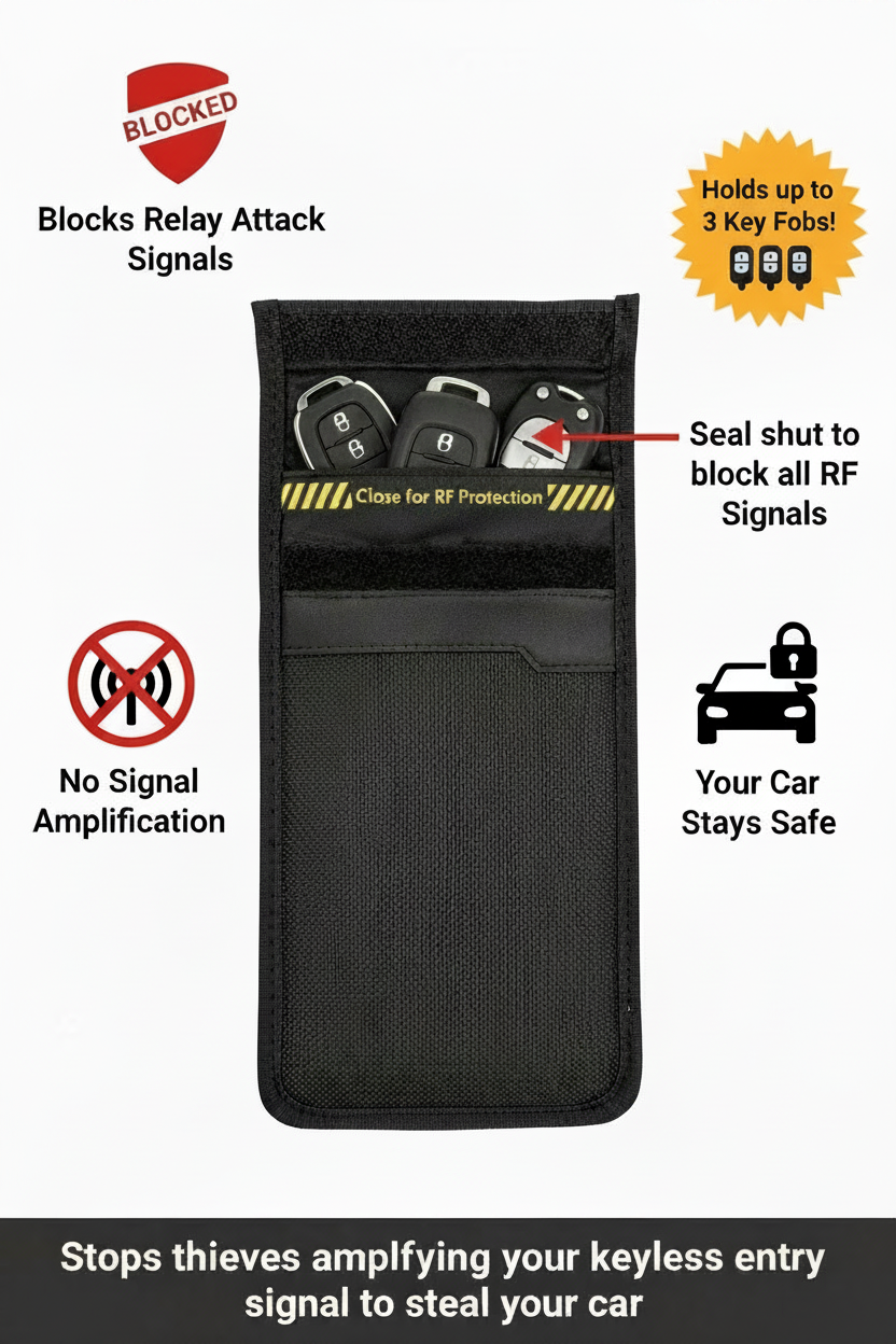 VKPS1 Keyless Car Key Faraday Bag - Anti-Theft Signal Blocker Pouch - product detail