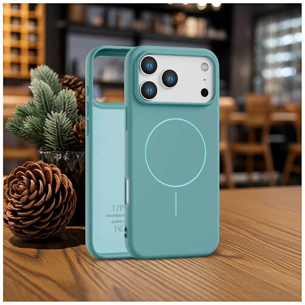 Magnetic Case for iPhone 17 Pro Max - Compatible with MagSafe - Shockproof Green Case Cover FoneFunShop