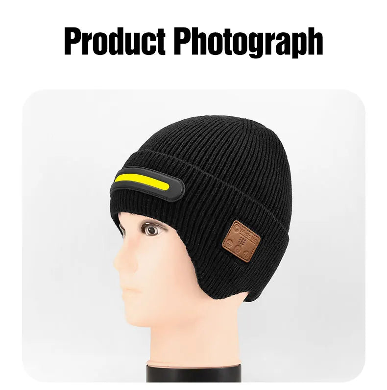 Warm Beanie Hat with Bluetooth Music Earphone LED Lights Hat FoneFunShop