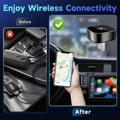 Wireless Bluetooth Car Stereo Adapter for Apple Carplay and Android Auto - USB-A Car FoneFunShop