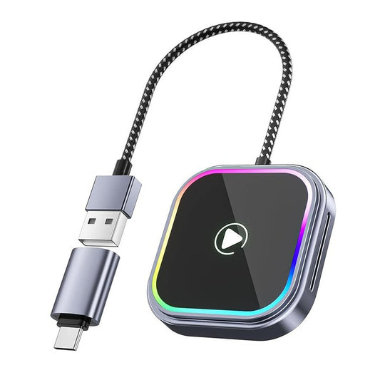 Wireless Bluetooth Car Stereo Adapter for Apple Carplay and Android Auto - USB-C Car FoneFunShop