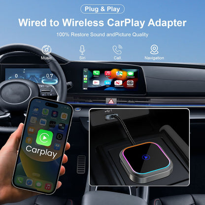Wireless Bluetooth Car Stereo Adapter for Apple Carplay and Android Auto - USB-C Car FoneFunShop