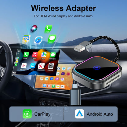Wireless Bluetooth Car Stereo Adapter for Apple Carplay and Android Auto - USB-C Car FoneFunShop