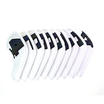 Golf Club Headcovers Irons Set 10 Pcs Iron Head Covers White With Gradient Numbers Golf Accessorise FoneFunShop
