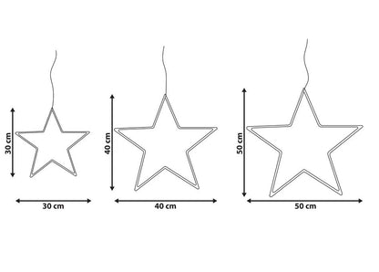 Festive Golden Star Trio - 3 Piece Beautiful LED Christmas Decoration Set Christmas FoneFunShop