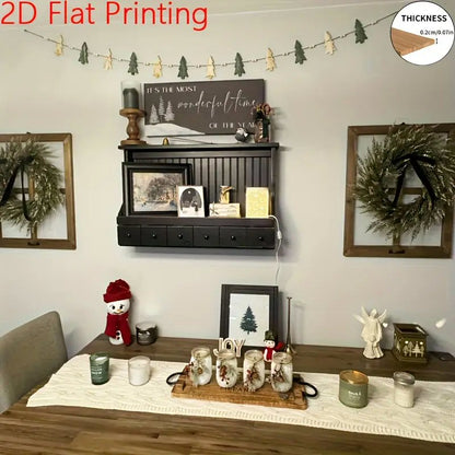 Christmas Garland Wooden Bead Wreath Rustic 12 Tree Design Home Decor Christmas FoneFunShop