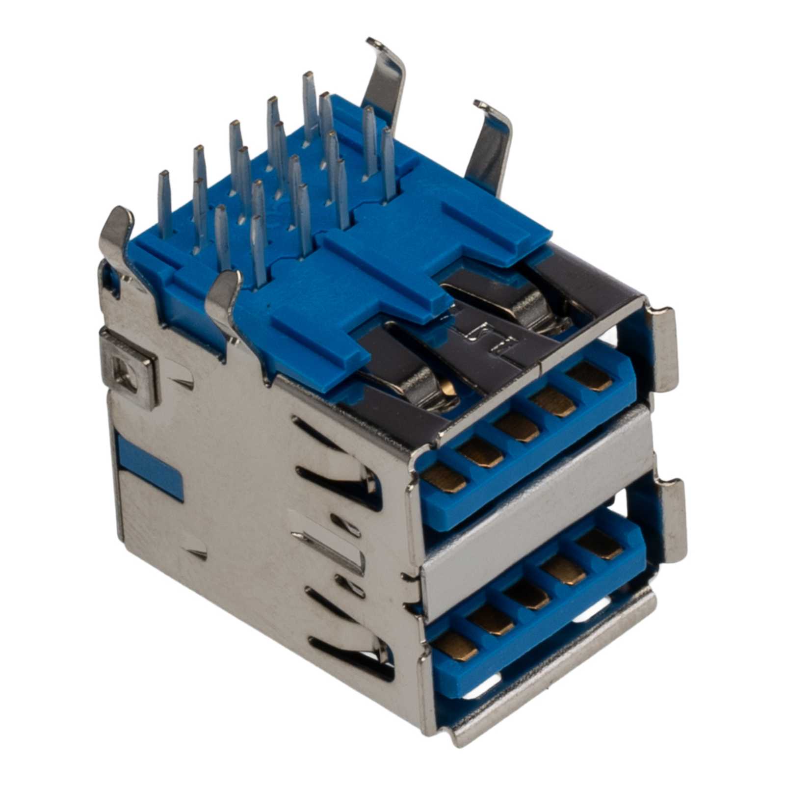 Molex Right Angle, Through Hole Female - 2 Port Type USB Type A USB Connector USB 3.0 (48406-0003) Electronic Components FoneFunShop
