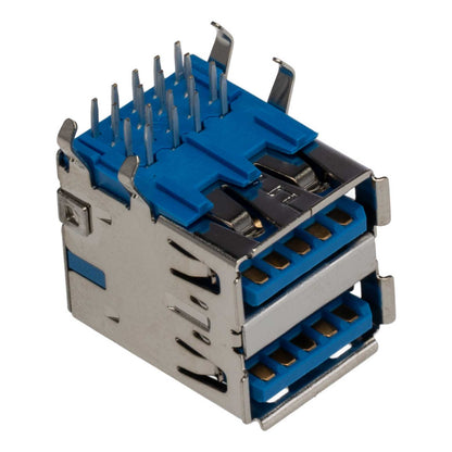 Molex Right Angle, Through Hole Female - 2 Port Type USB Type A USB Connector USB 3.0 (48406-0003) Electronic Components FoneFunShop