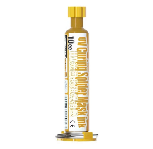 Mechanic 10ML GY UVH900 Yellow UV Curable Solder Mask Paint For PCB Jumper Wire Solder FoneFunShop