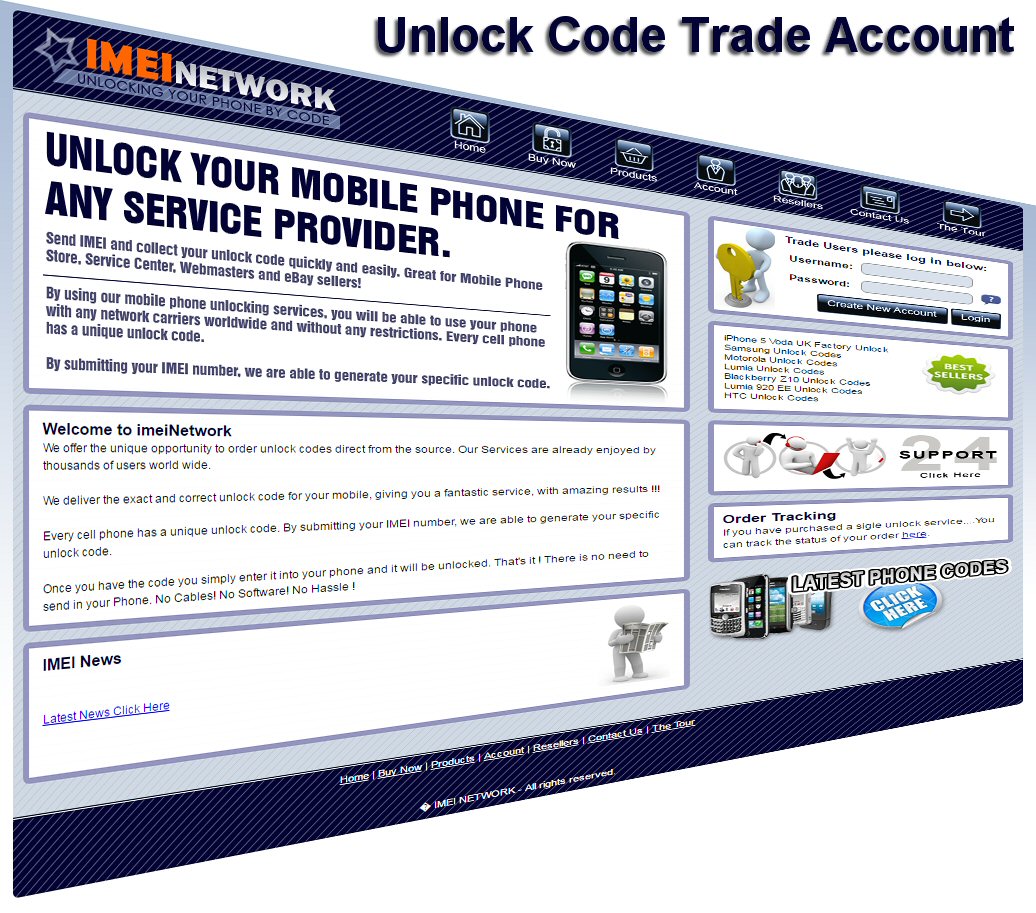 Unlock Code Bulk / Trade Account